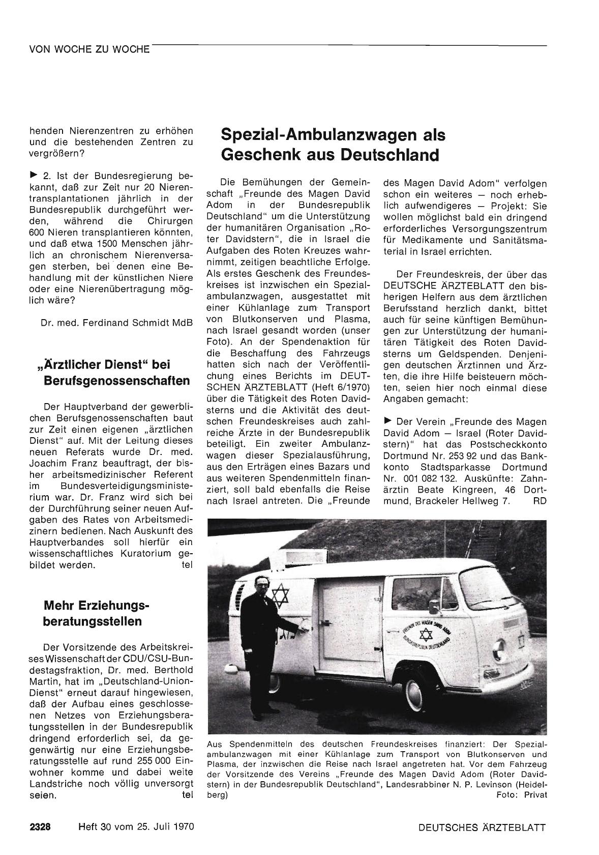 Vorschauseite 1: "Ärztlicher Dienst" bei Berufsgenossenschaften