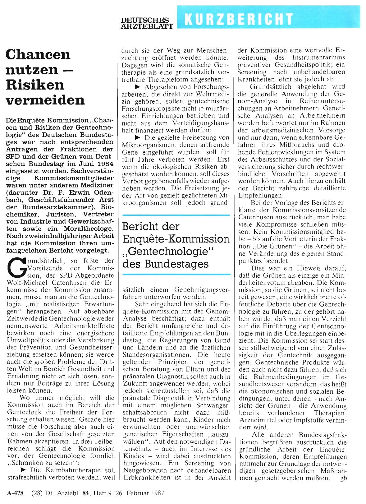Vorschauseite 1: Chancen nutzen - Risiken vermeiden