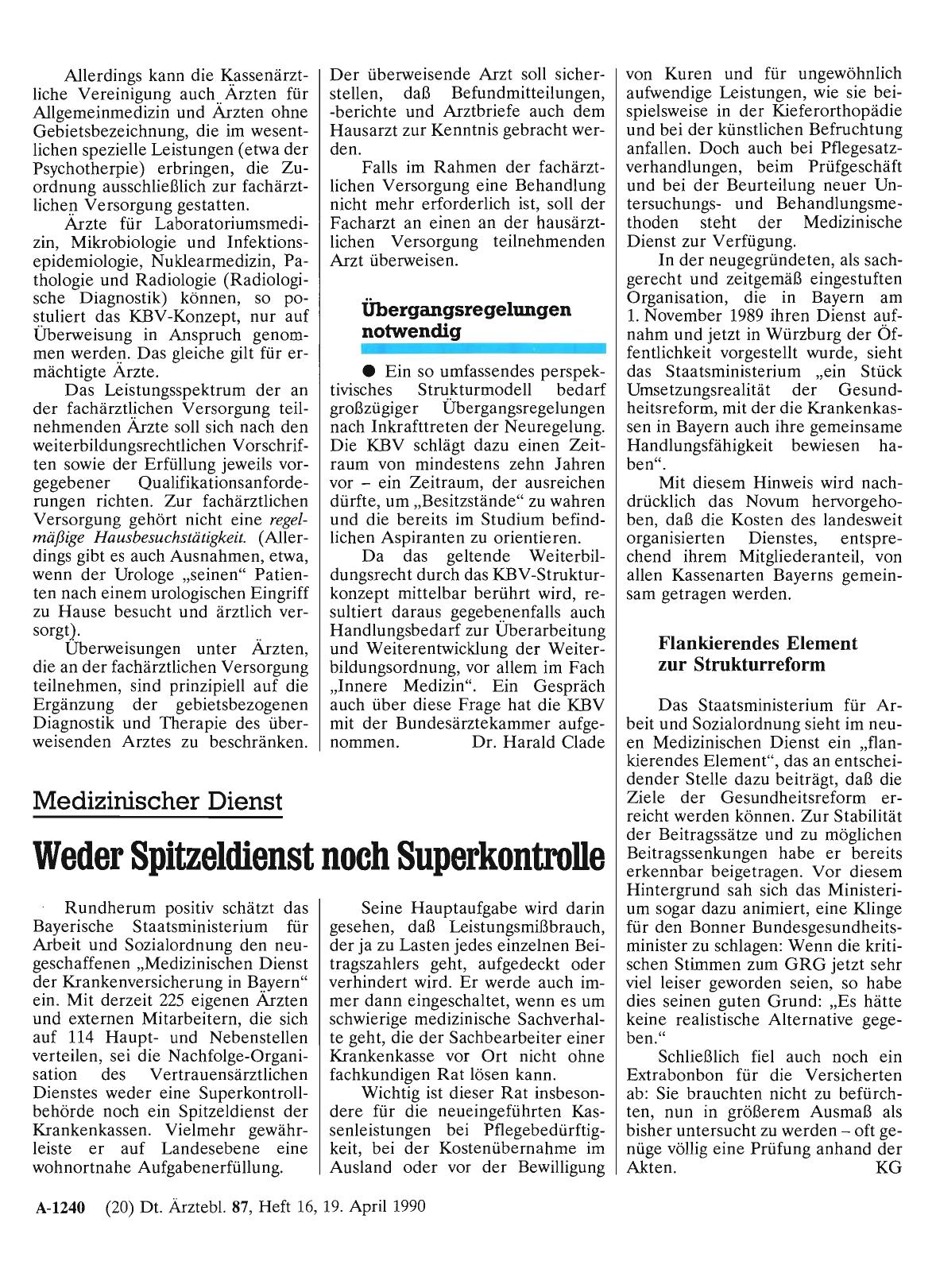 Vorschauseite 1: Medizinischer Dienst: Weder Spitzeldienst noch Superkontrolle