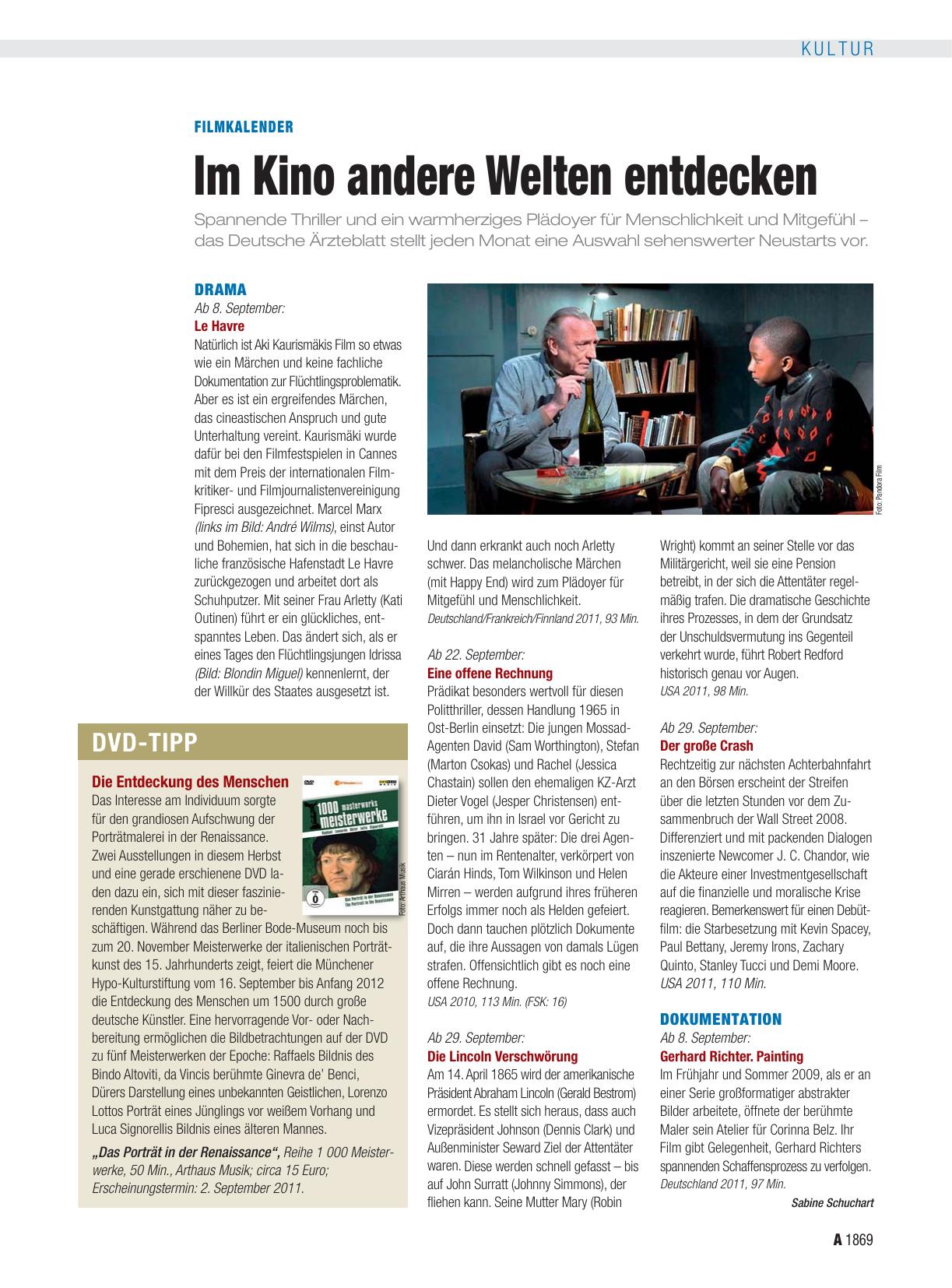 Vorschauseite 1: Filmkalender: Im Kino andere Welten entdecken