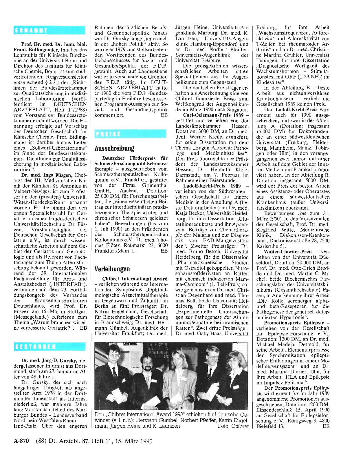 Vorschauseite 1: Gestorben