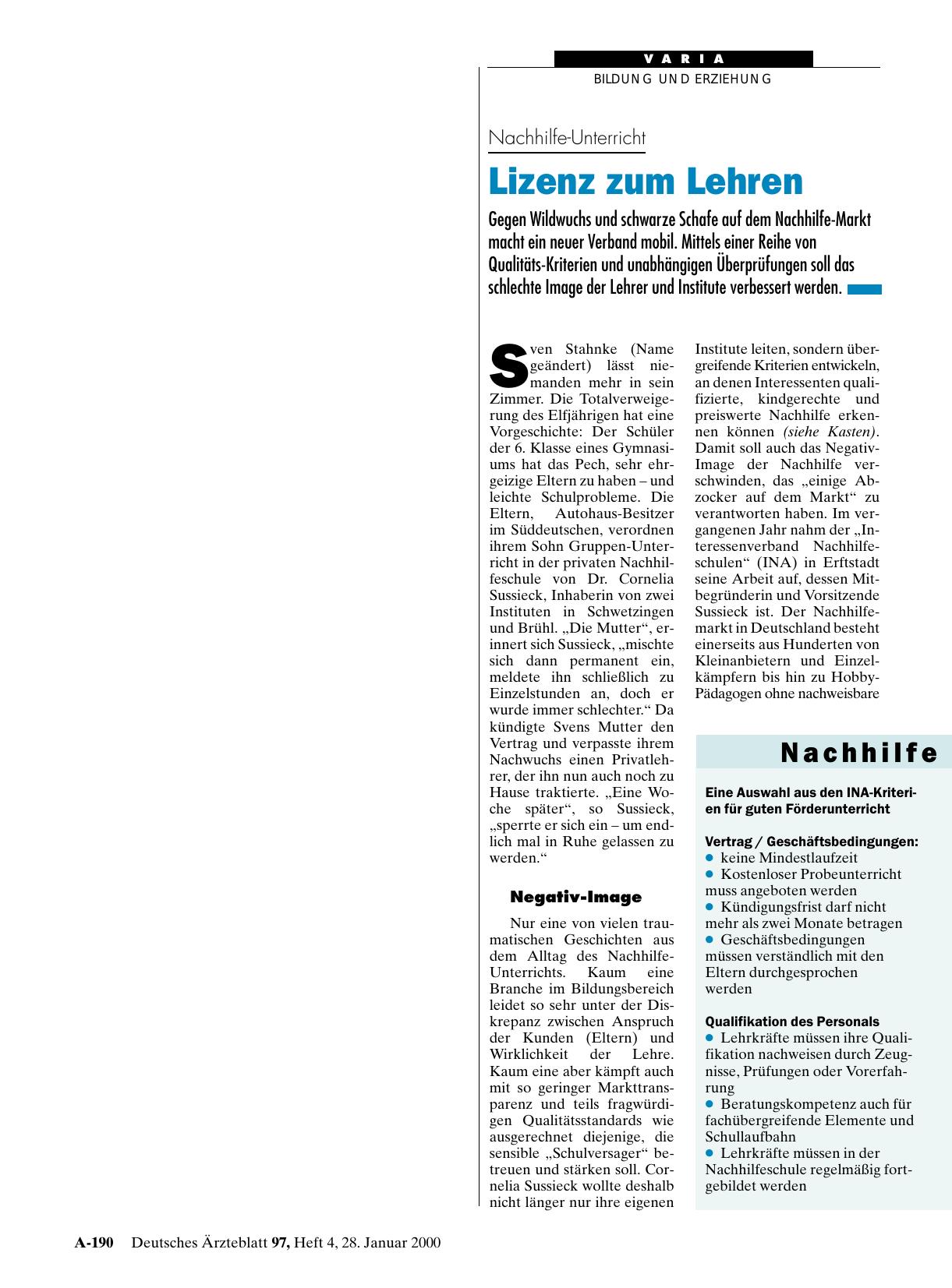 Vorschauseite 1: Nachhilfe-Unterricht: Lizenz zum Lehren