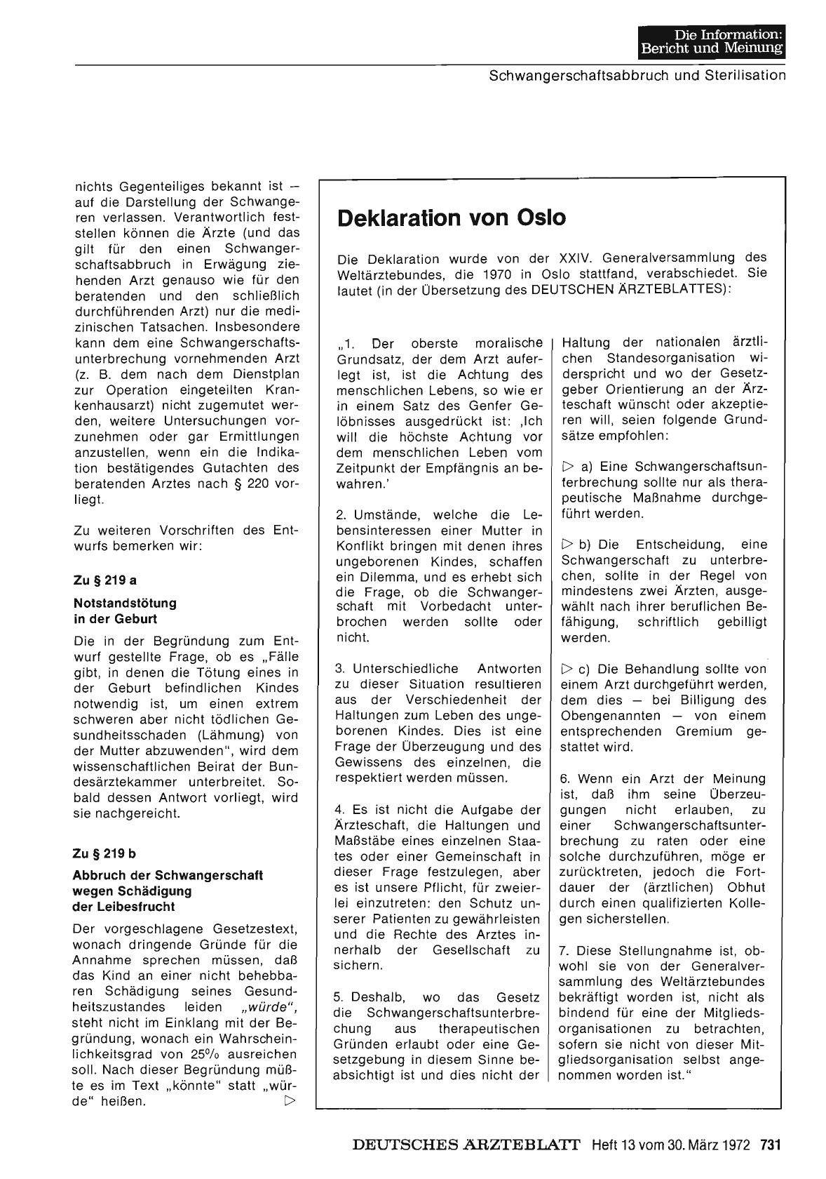 Vorschauseite 1: Deklaration von Oslo