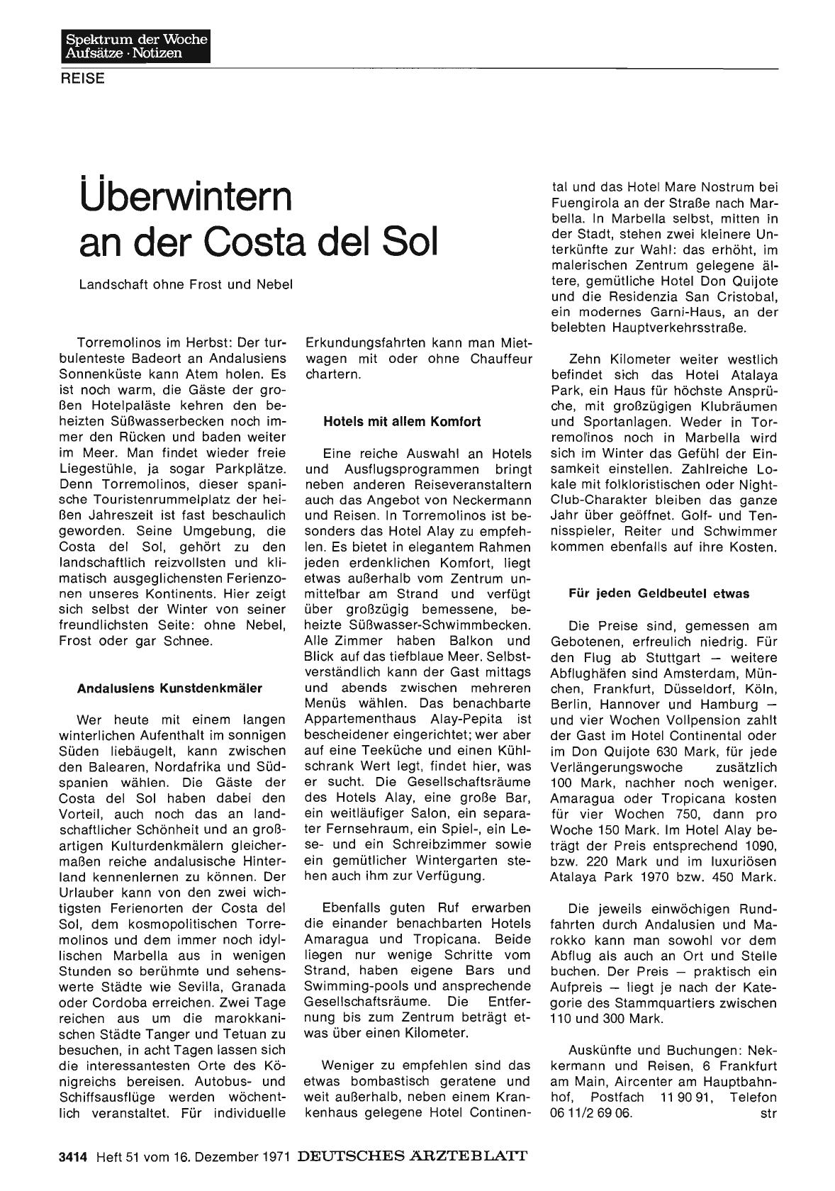 Vorschauseite 1: Überwintern an der Costa del Sol