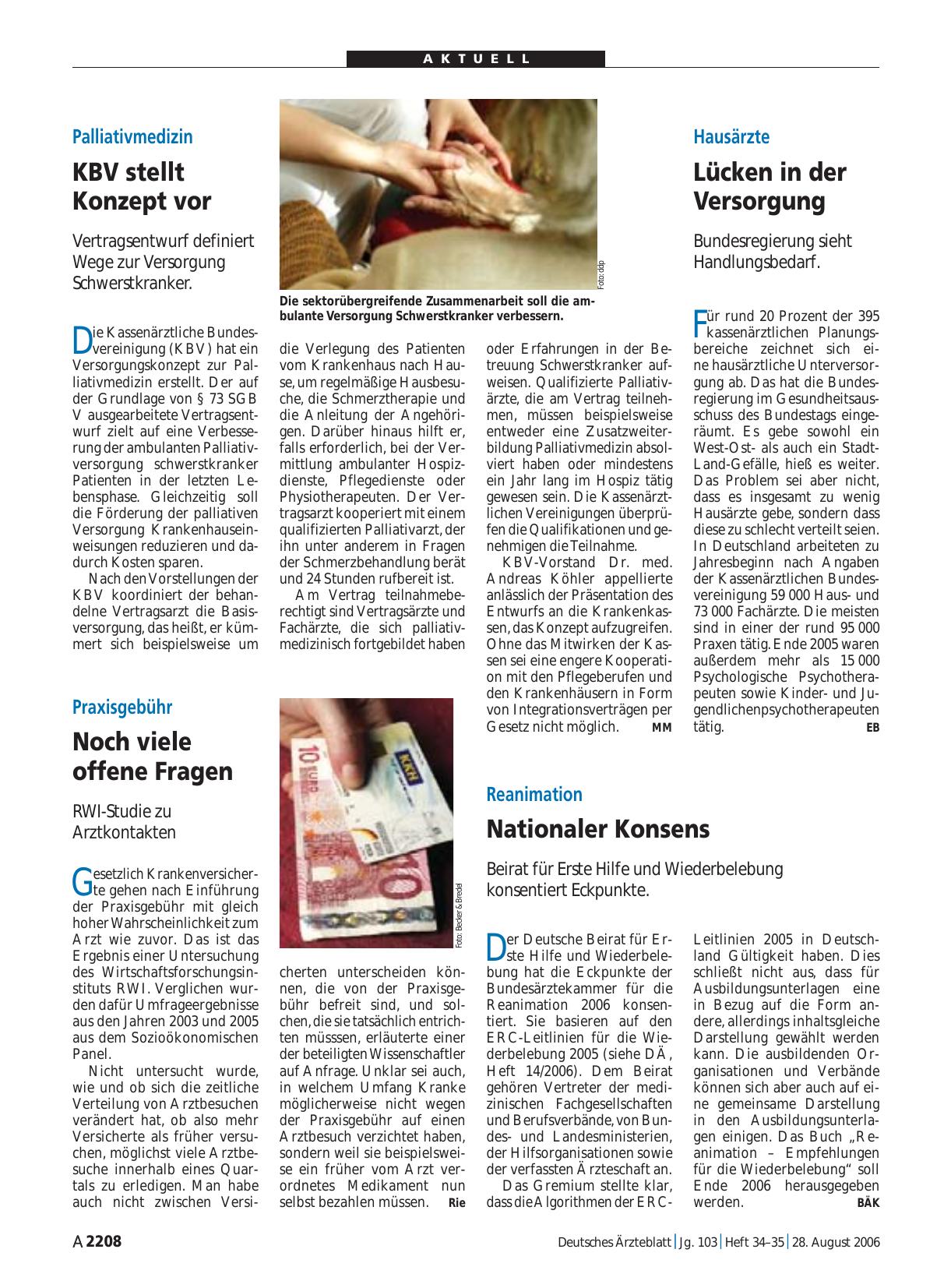 Vorschauseite 1: Reanimation: Nationaler Konsens