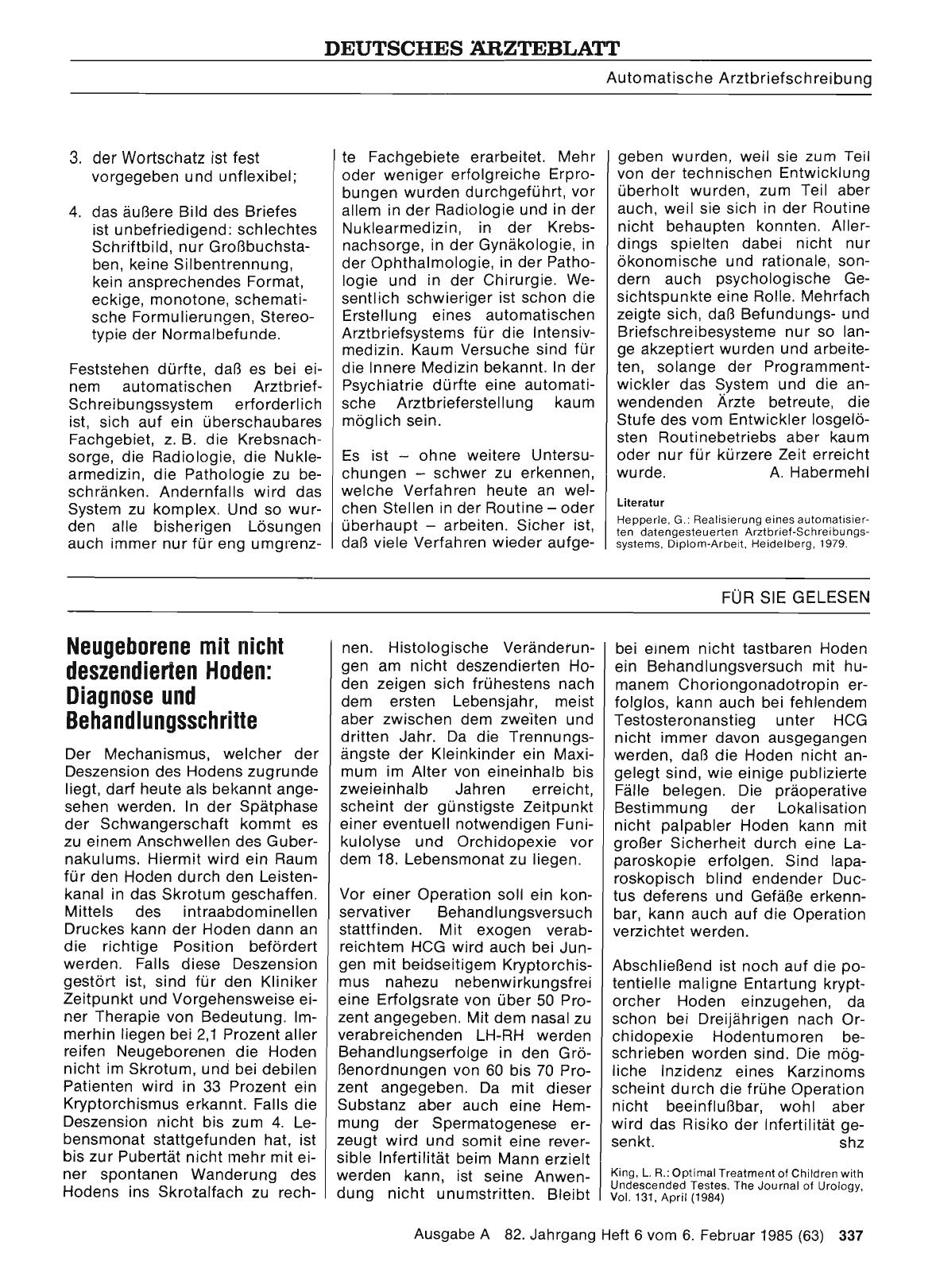 Vorschauseite 1: Neugeborene mit nicht deszendierten Hoden: Diagnose und Behandlungsschritte