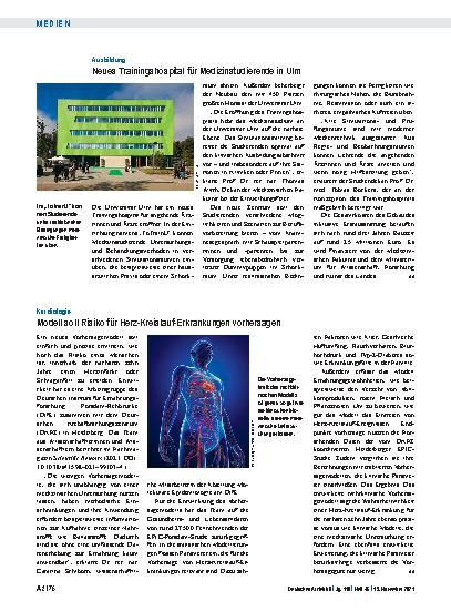 Vorschauseite 1: Kardiologie: Modell soll Risiko für Herz-Kreislauf-Erkrankungen vorhersagen