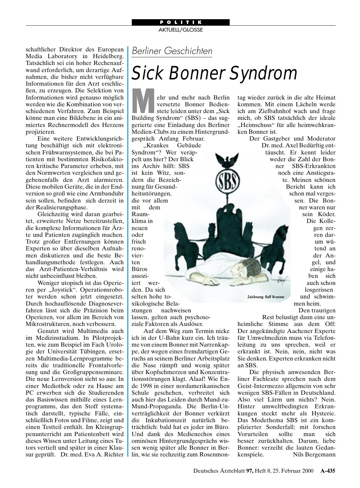 Vorschauseite 1: Berliner Geschichten: Sick Bonner Syndrom
