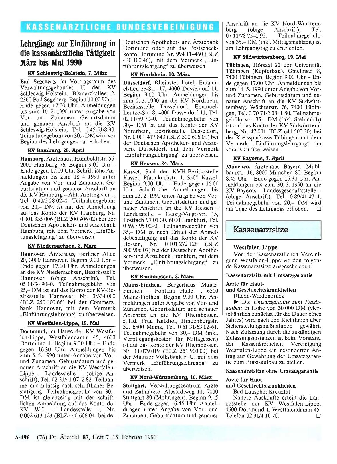 Vorschauseite 1: Kassenarztsitze