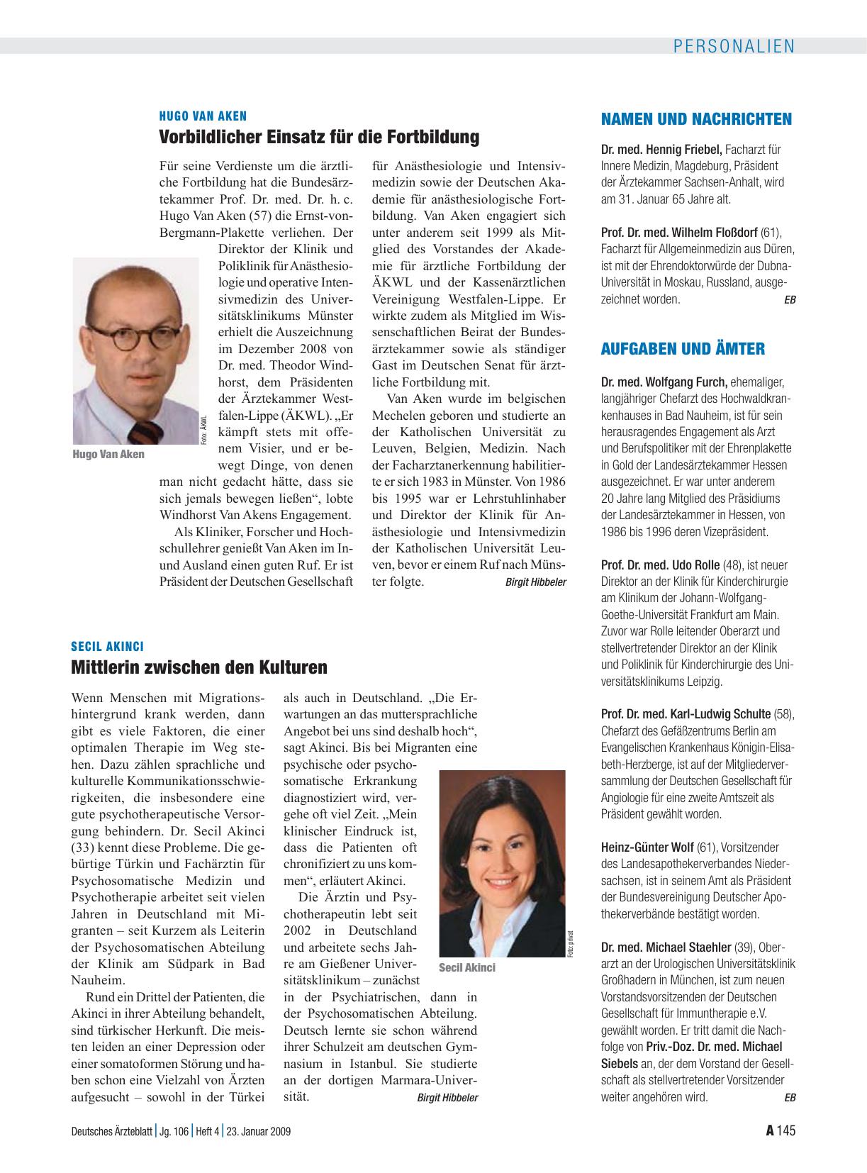 Vorschauseite 1: Namen und Nachrichten