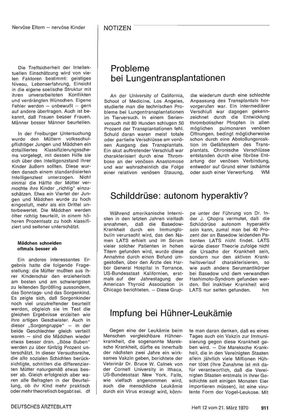 Vorschauseite 1: Probleme bei Lungentransplantationen