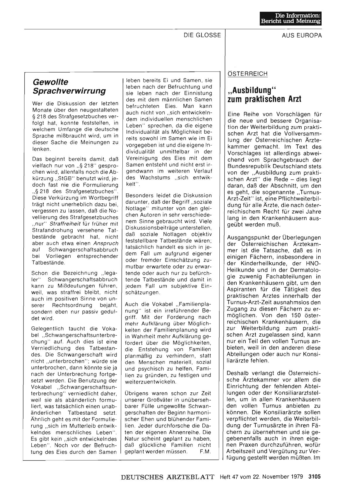 Vorschauseite 1: ÖSTERREICH „Ausbildung“: zum praktischen Arzt
