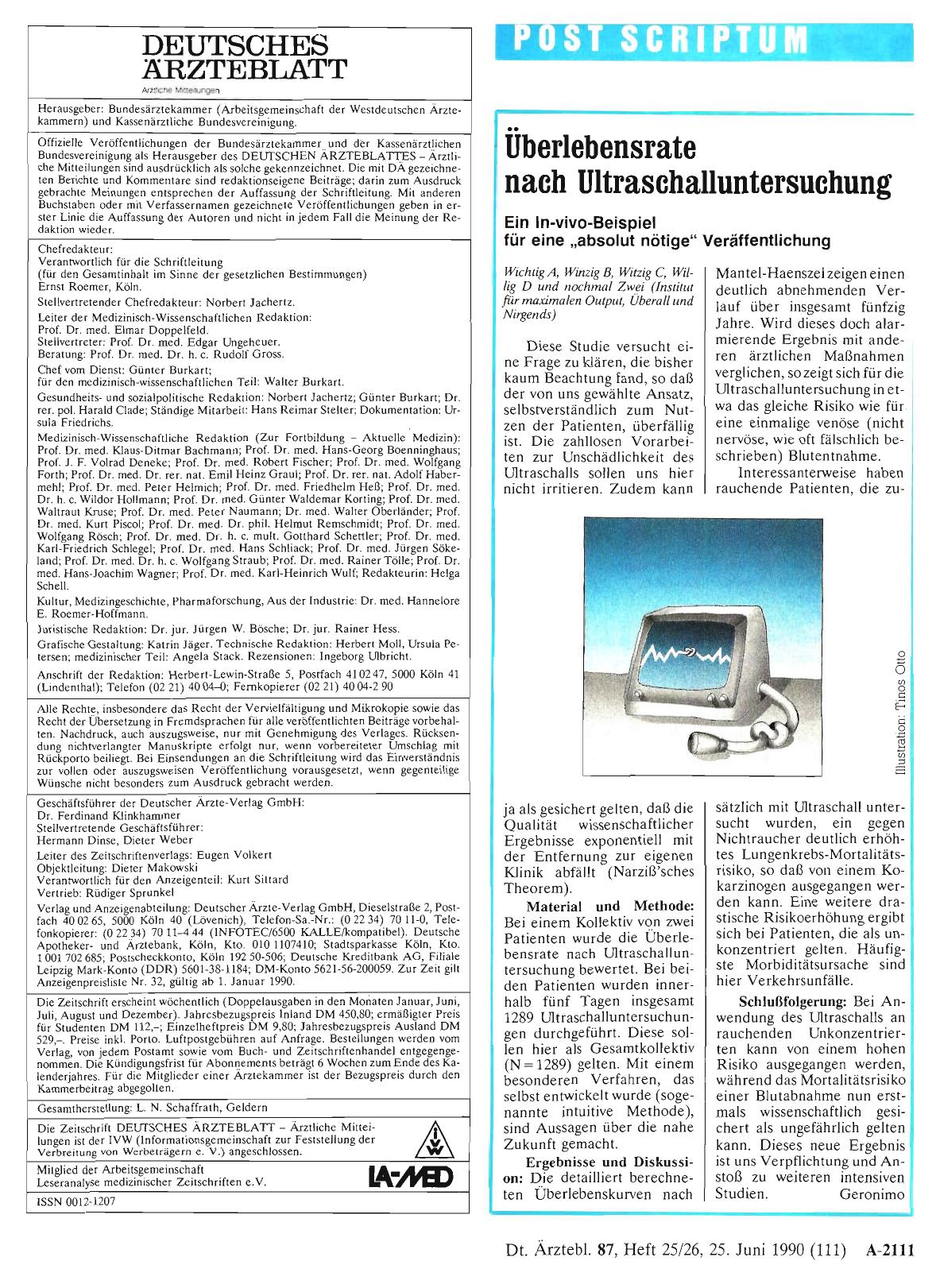 Vorschauseite 1: Überlebensrate nach Ultraschalluntersuchung
