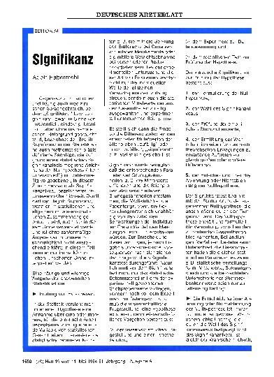 Vorschauseite 1: Signifikanz