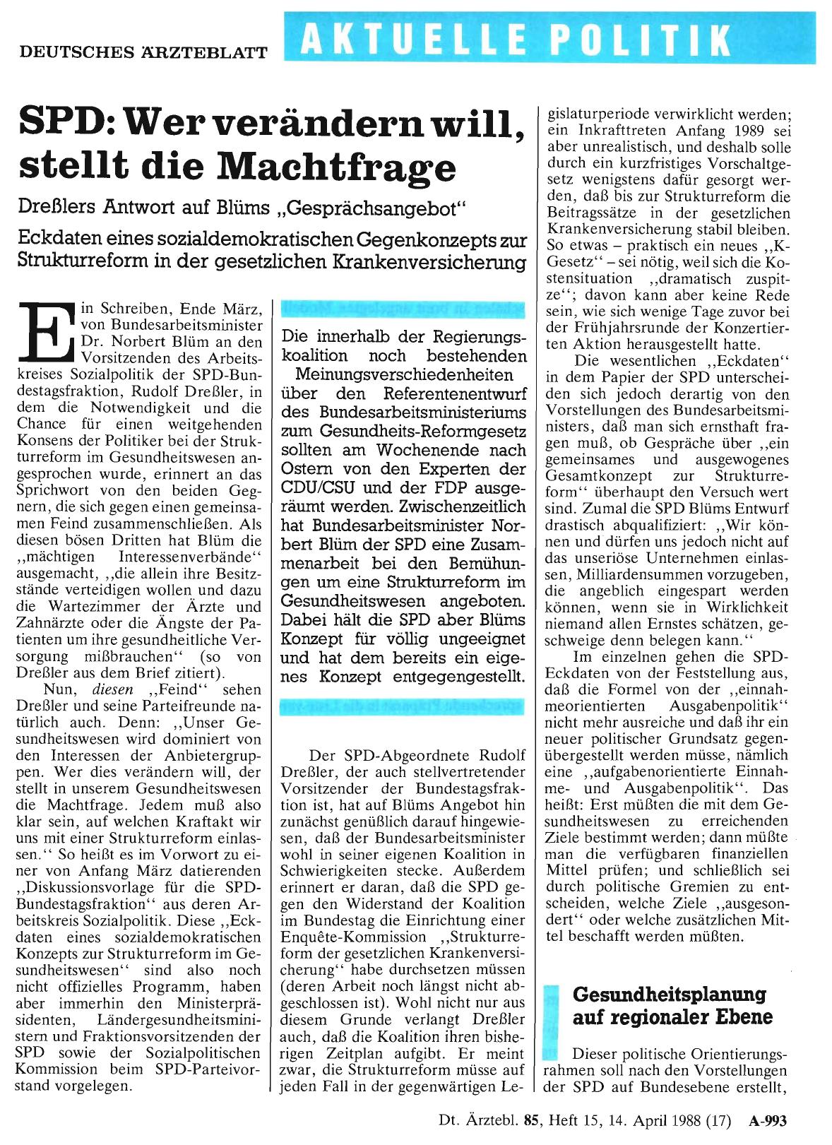 Vorschauseite 1: SPD: Wer verändern will, stellt die Machtfrage