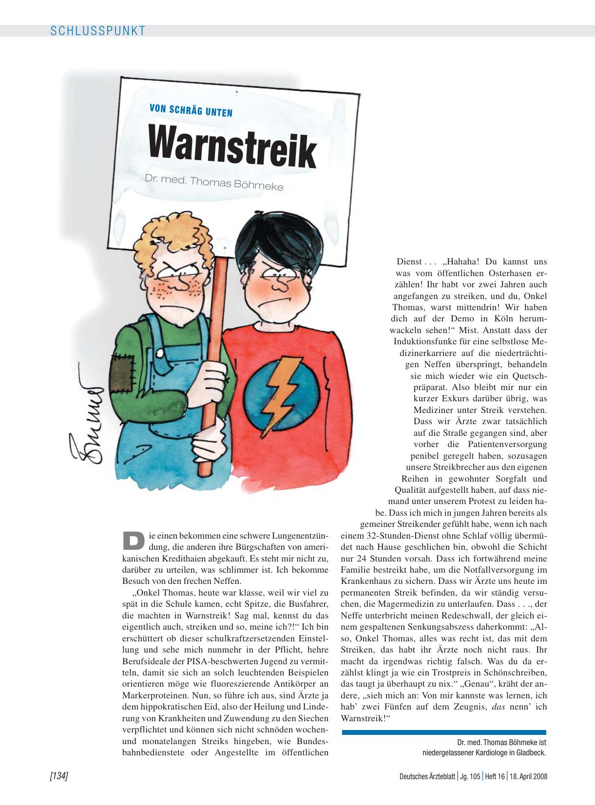 Vorschauseite 1: Von schräg unten: Warnstreik