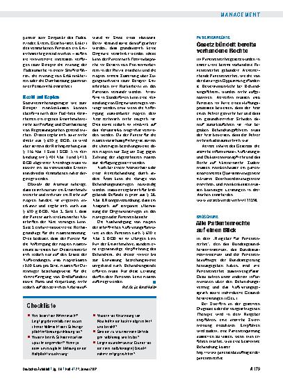 Vorschauseite 1: Patientenrechte: Gesetz bündelt bereits vorhandene Rechte