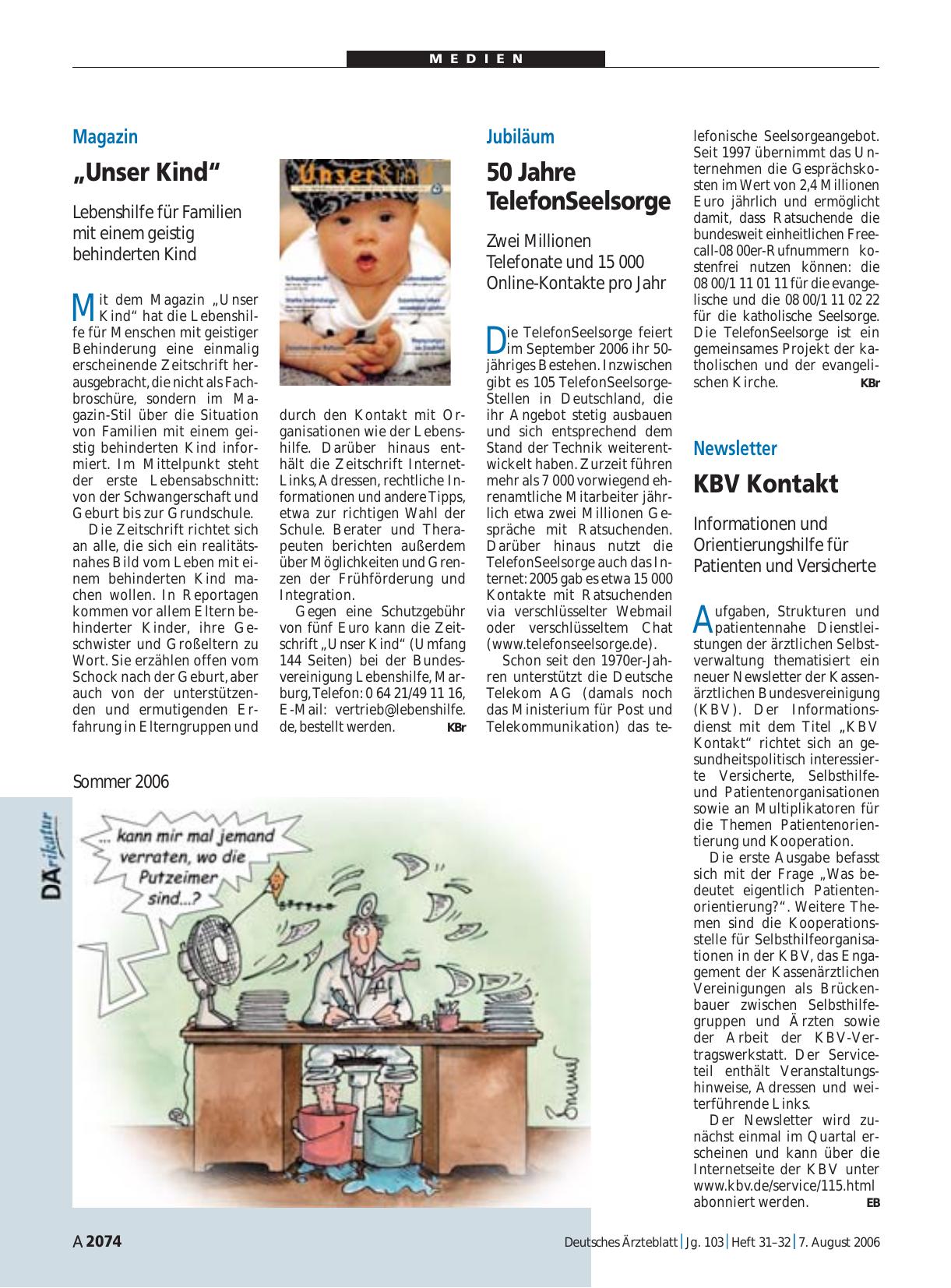 Vorschauseite 1: Magazin: „Unser Kind“