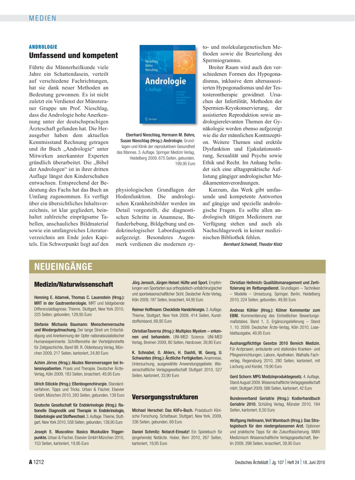 Vorschauseite 1: Andrologie: Umfassend und kompetent