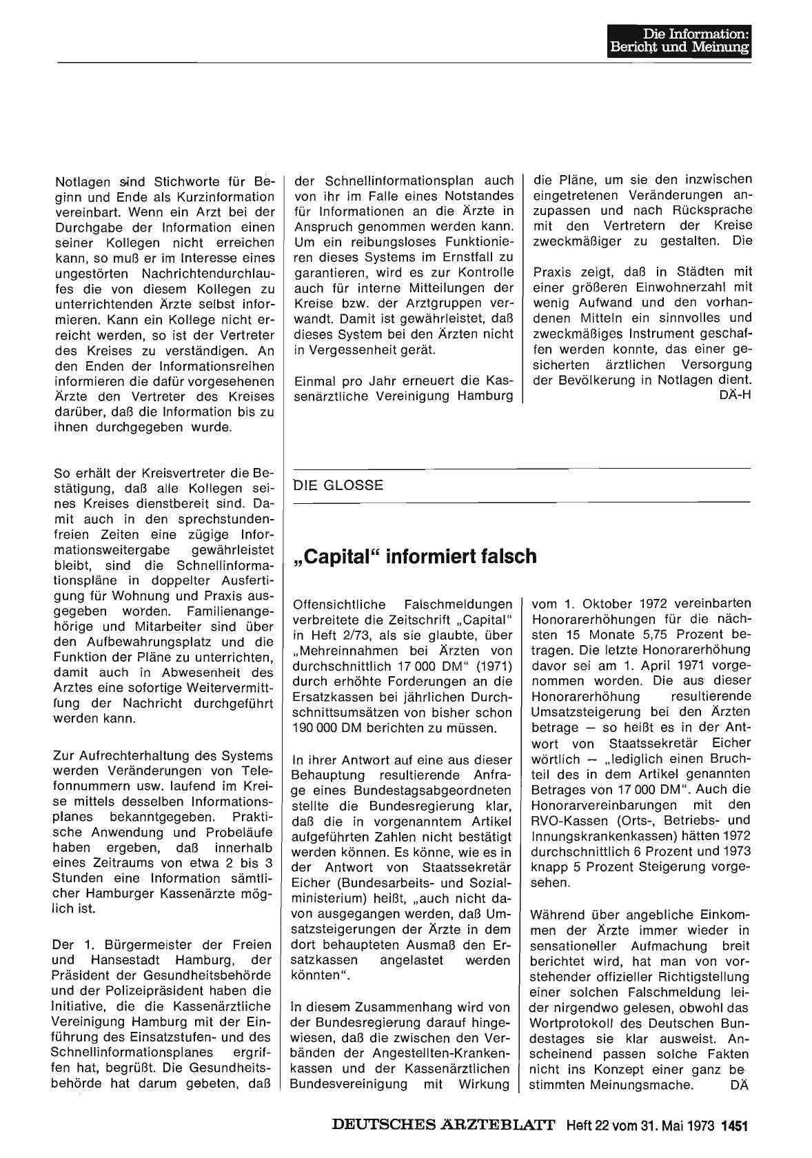 Vorschauseite 1: „Capital" informiert falsch