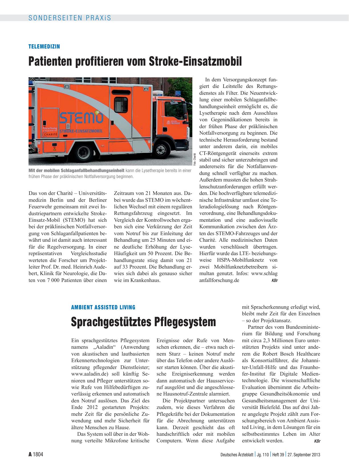 Vorschauseite 1: Ambient Assisted Living: Sprachgestütztes Pflegesystem