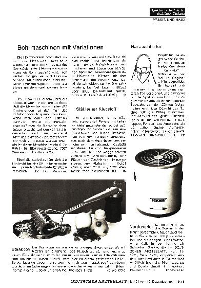 Vorschauseite 1: Bohrmaschinen mit Variationen / Stählerner Klebstoff / Steakboy / Handtuchhalter / Verdampfer