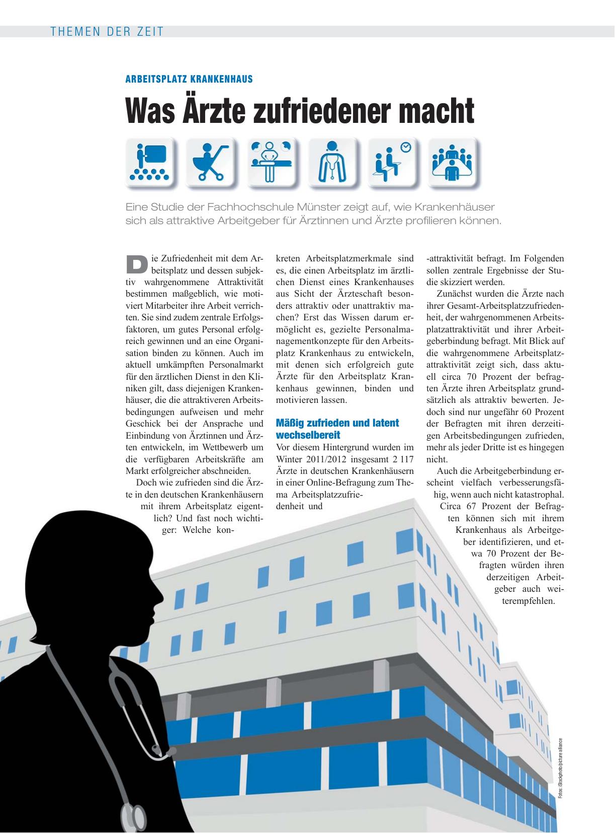 Vorschauseite 1: Arbeitsplatz Krankenhaus: Was Ärzte zufriedener macht