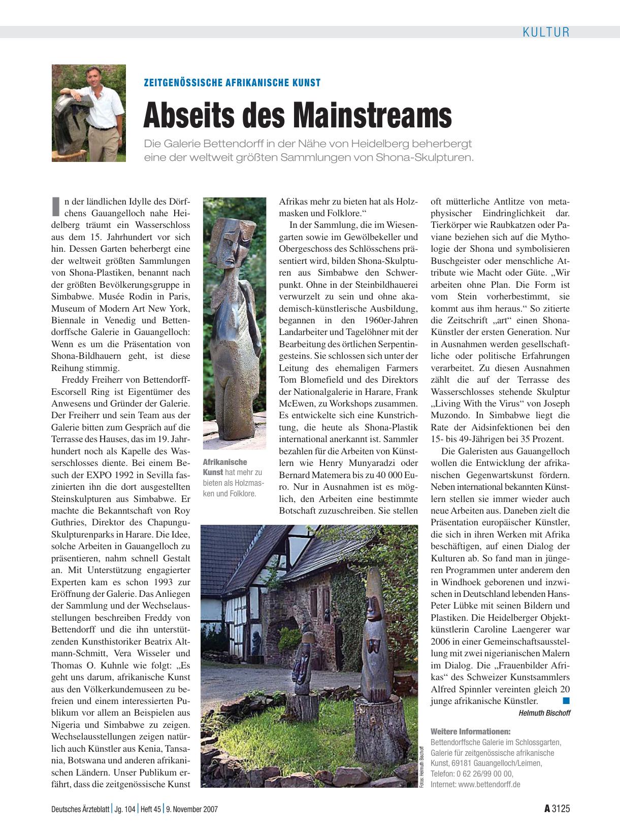Vorschauseite 1: Zeitgenössische Afrikanische Kunst: Abseits des Mainstreams