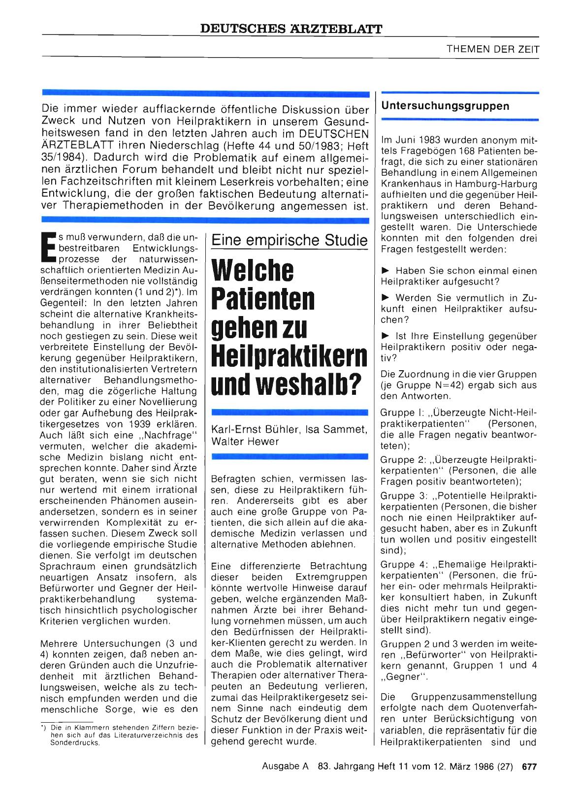 Vorschauseite 1: Eine empirische Studie: Welche Patienten gehen zu Heilpraktikern und weshalb?