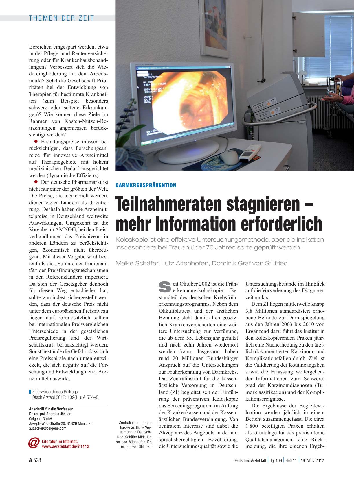 Vorschauseite 1: Darmkrebsprävention: Teilnahmeraten stagnieren – mehr Information erforderlich