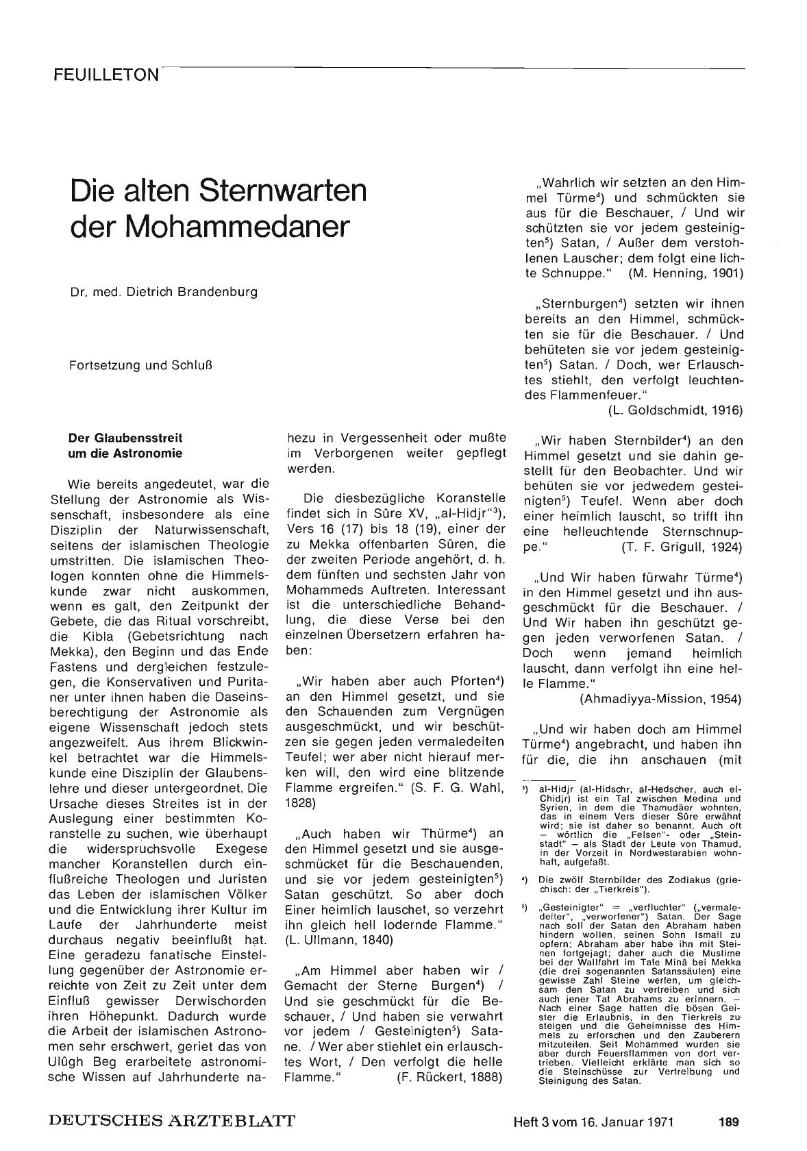 Vorschauseite 1: Die alten Sternwarten der Mohammedaner
