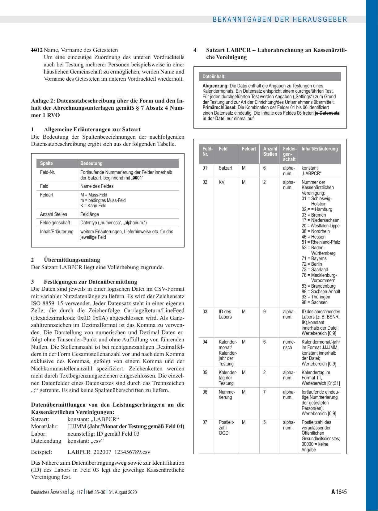 Vorschauseite 4: Vorgaben der Kassenärztlichen Bundesvereinigung über die Erfüllung der Pflichten der Leistungserbringer gemäß § 7 Absatz 4 Nummer 2 in Verbindung mit § 7 Absatz 5 und § 7 Absatz 4…