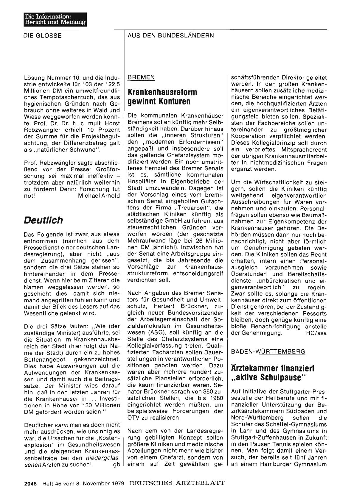 Vorschauseite 1: BADEN-WÜRTTEMBERG: Ärztekammer finanziert „aktive Schulpause“