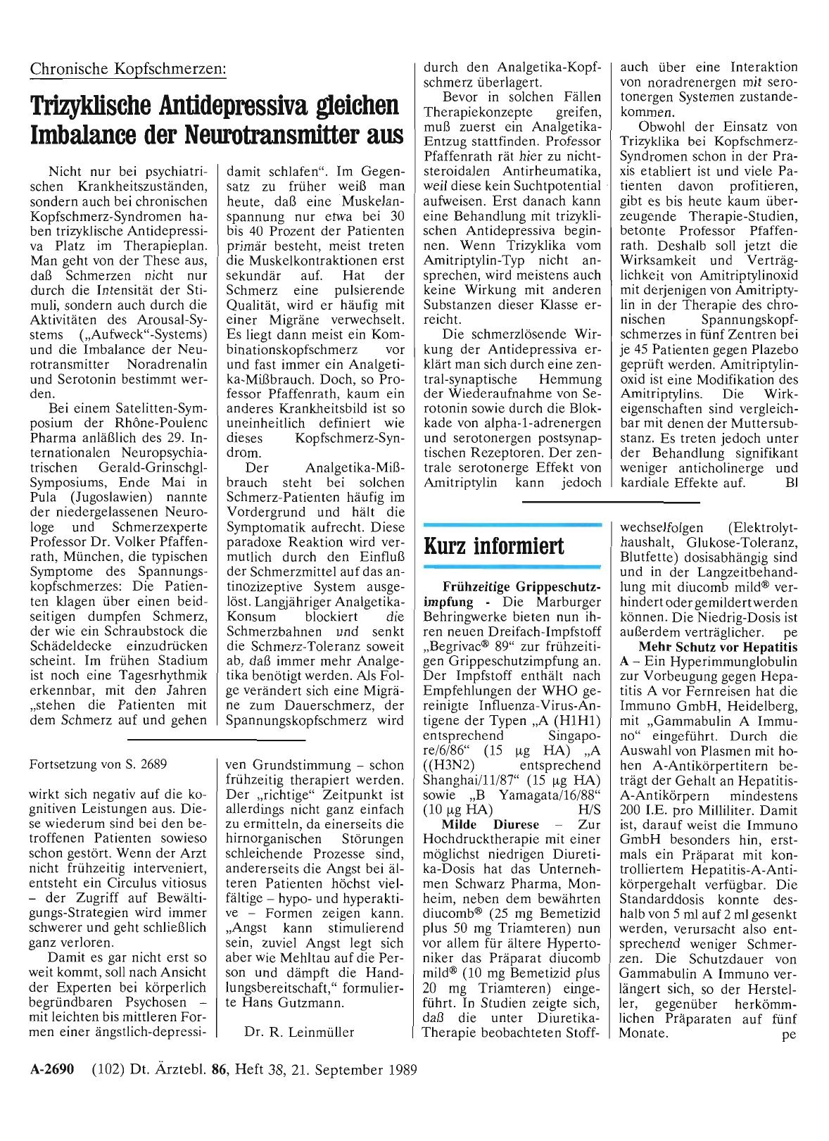 Vorschauseite 1: Kurz informiert