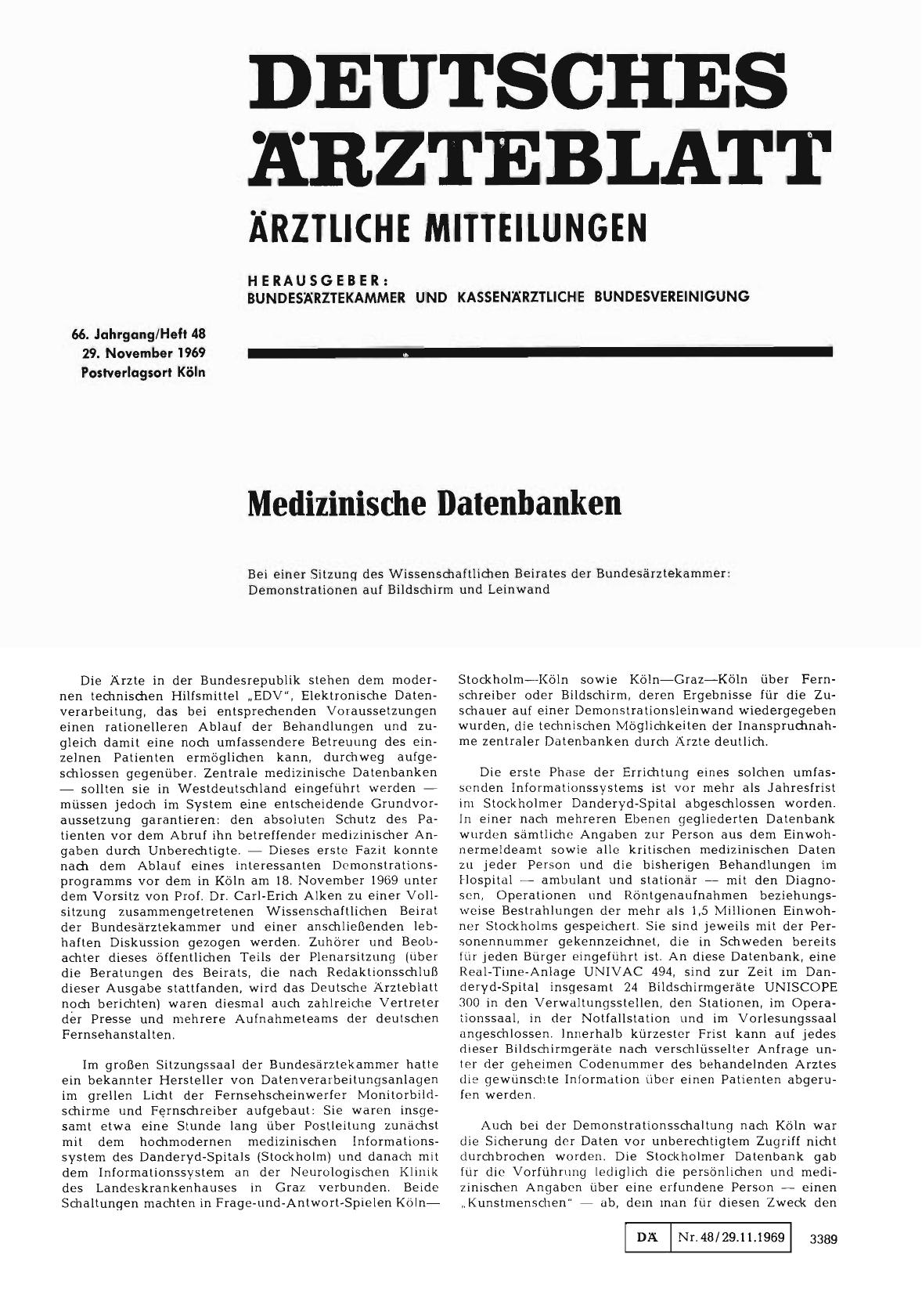 Vorschauseite 1: Medizinische Datenbanken