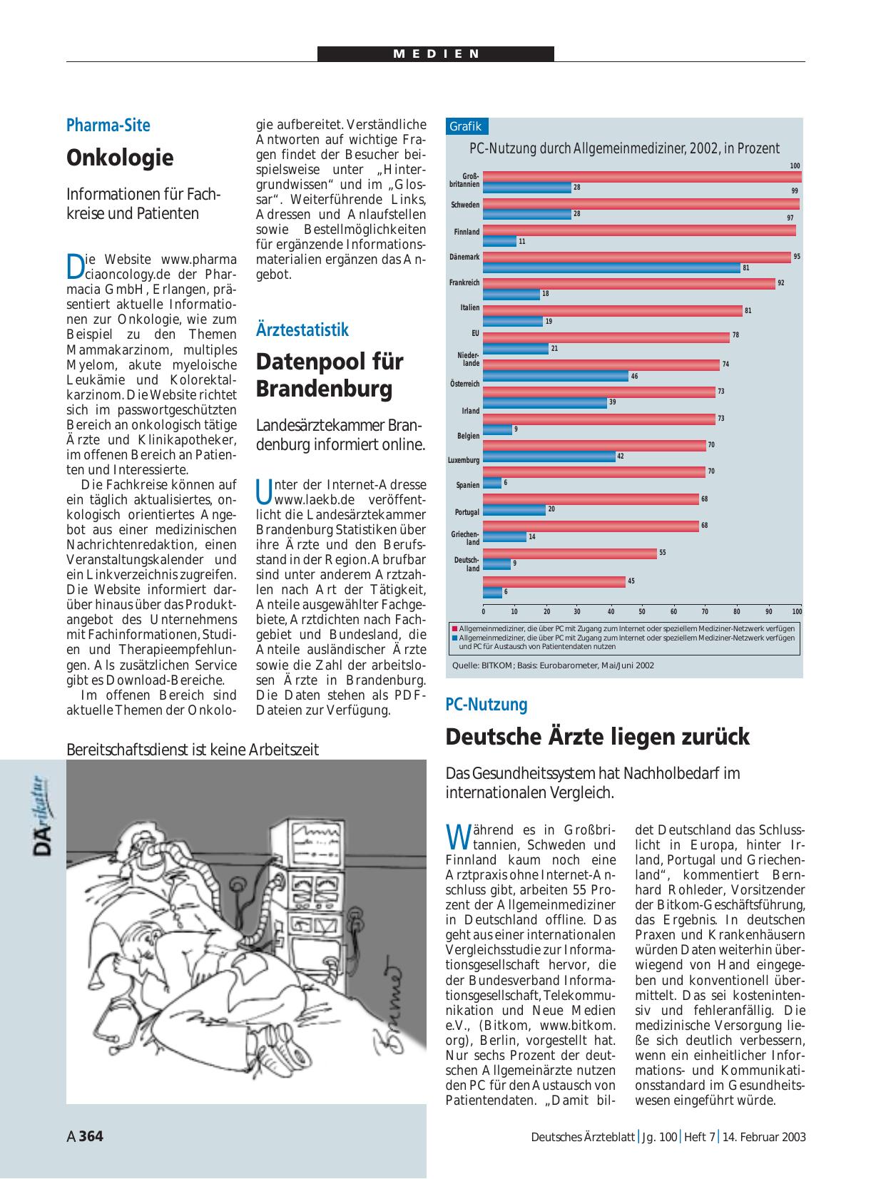 Vorschauseite 1: Ärztestatistik: Datenpool für Brandenburg
