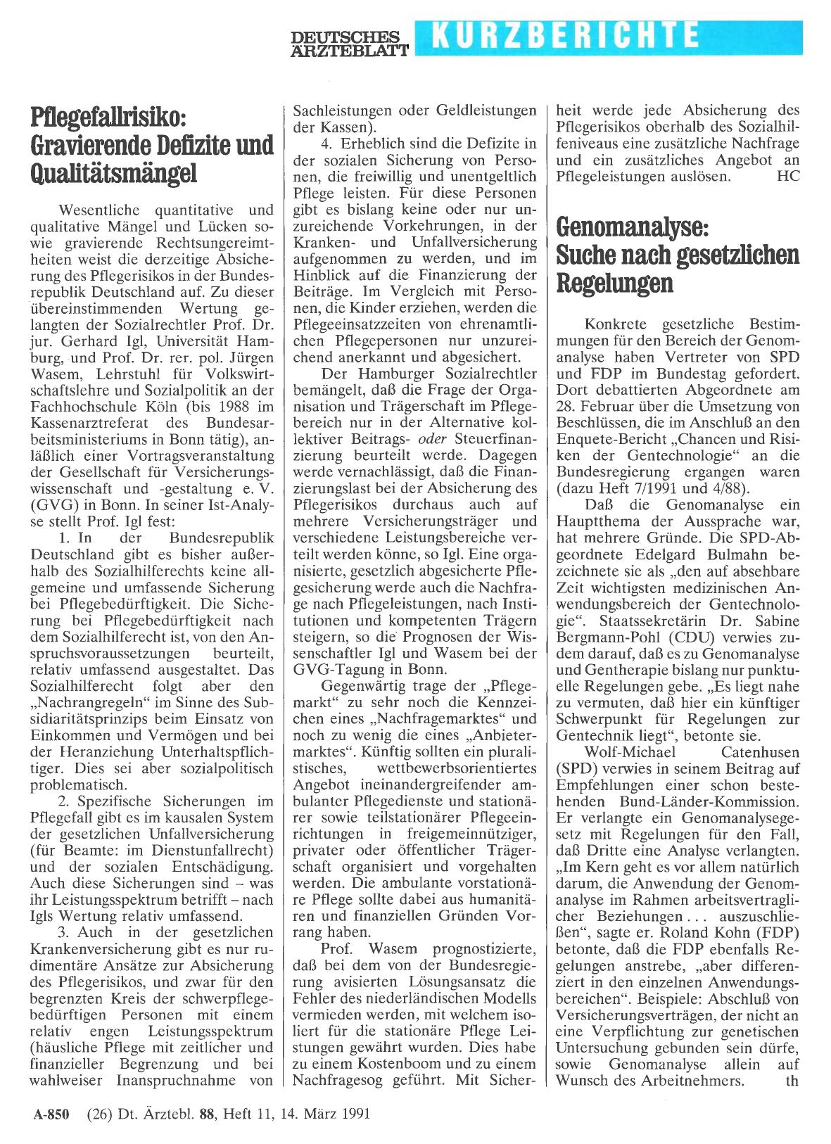 Vorschauseite 1: Genomanalyse: Suche nach gesetzlichen Regelungen