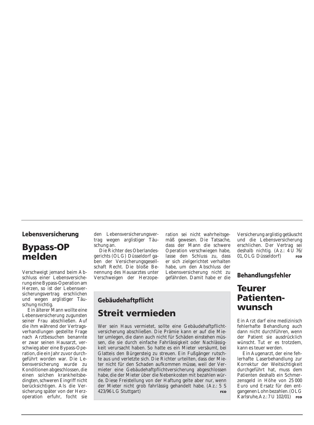 Vorschauseite 1: Gebäudehaftpflicht: Streit vermieden