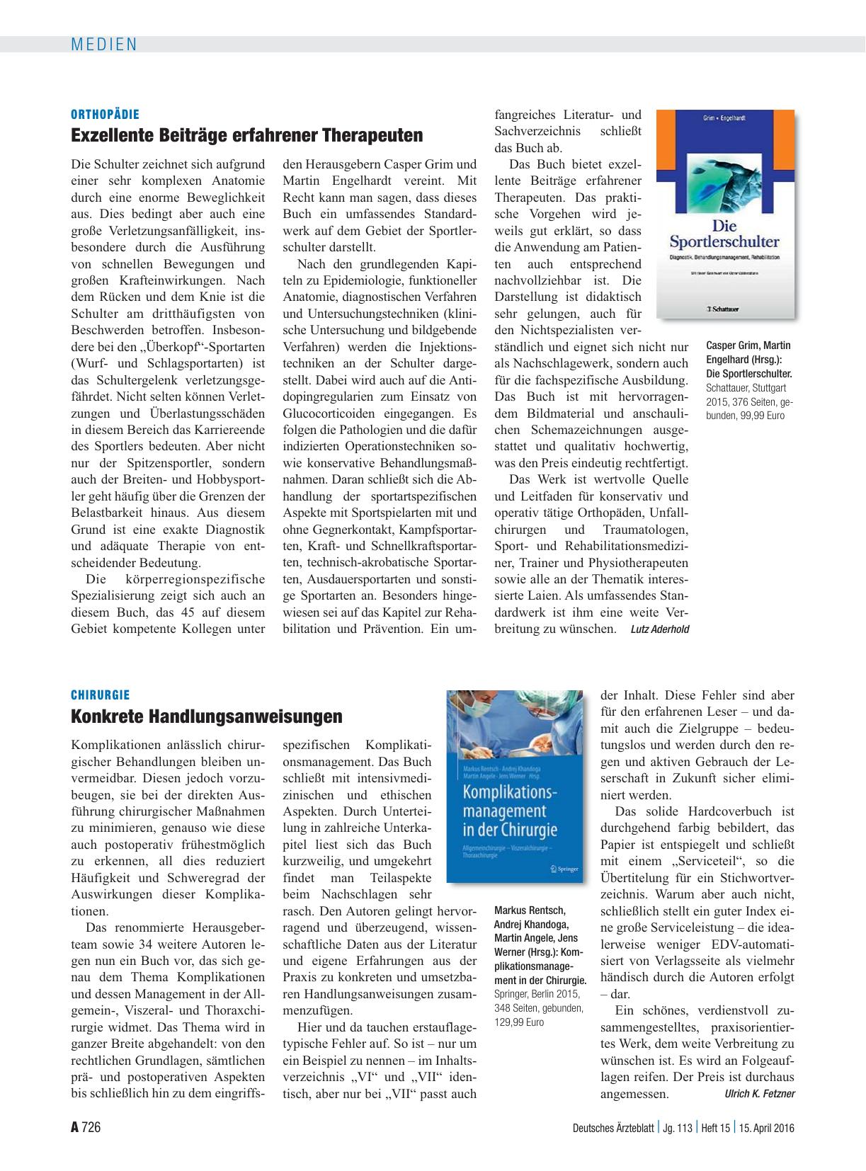 Vorschauseite 1: Orthopädie: Exzellente Beiträge erfahrener Therapeuten