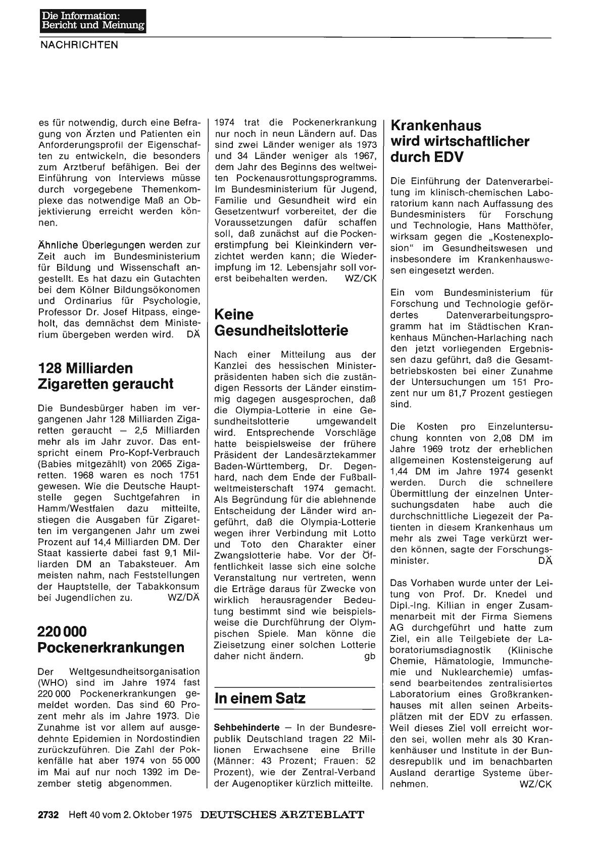 Vorschauseite 1: Keine Gesundheitslotterie