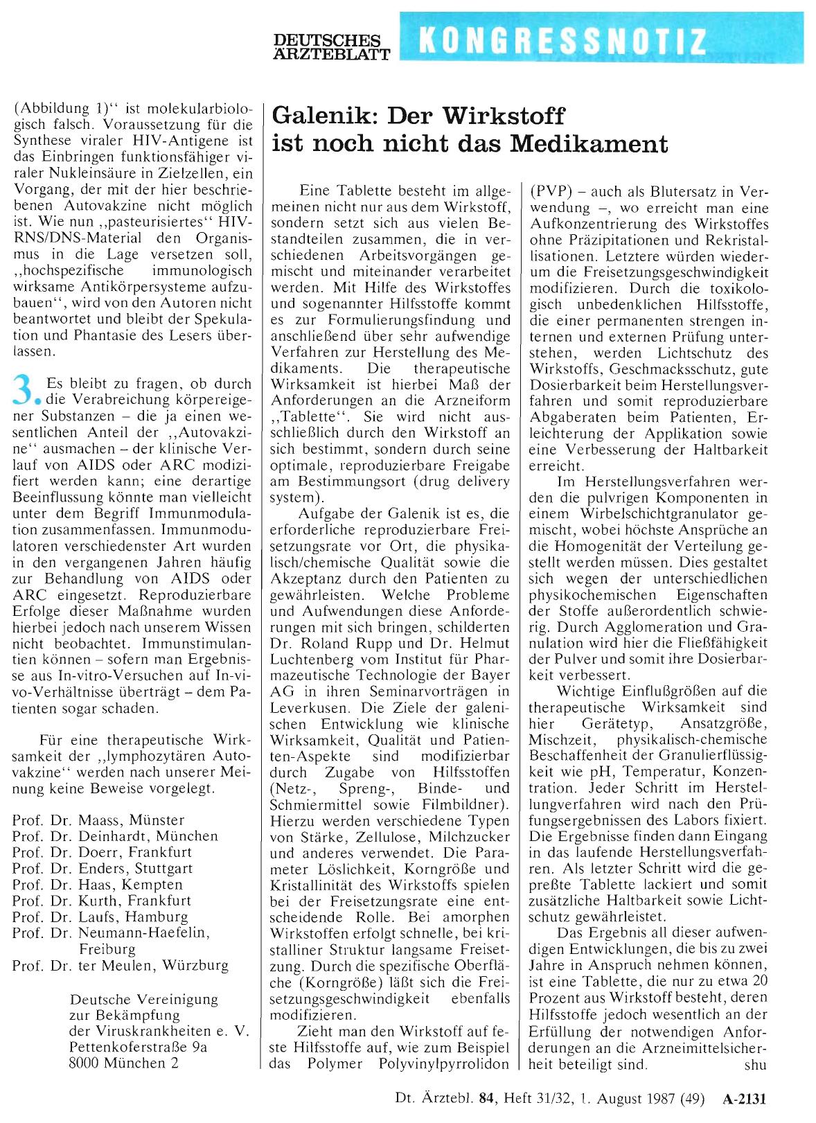 Vorschauseite 1: Galenik: Der Wirkstoff ist noch nicht das Medikament