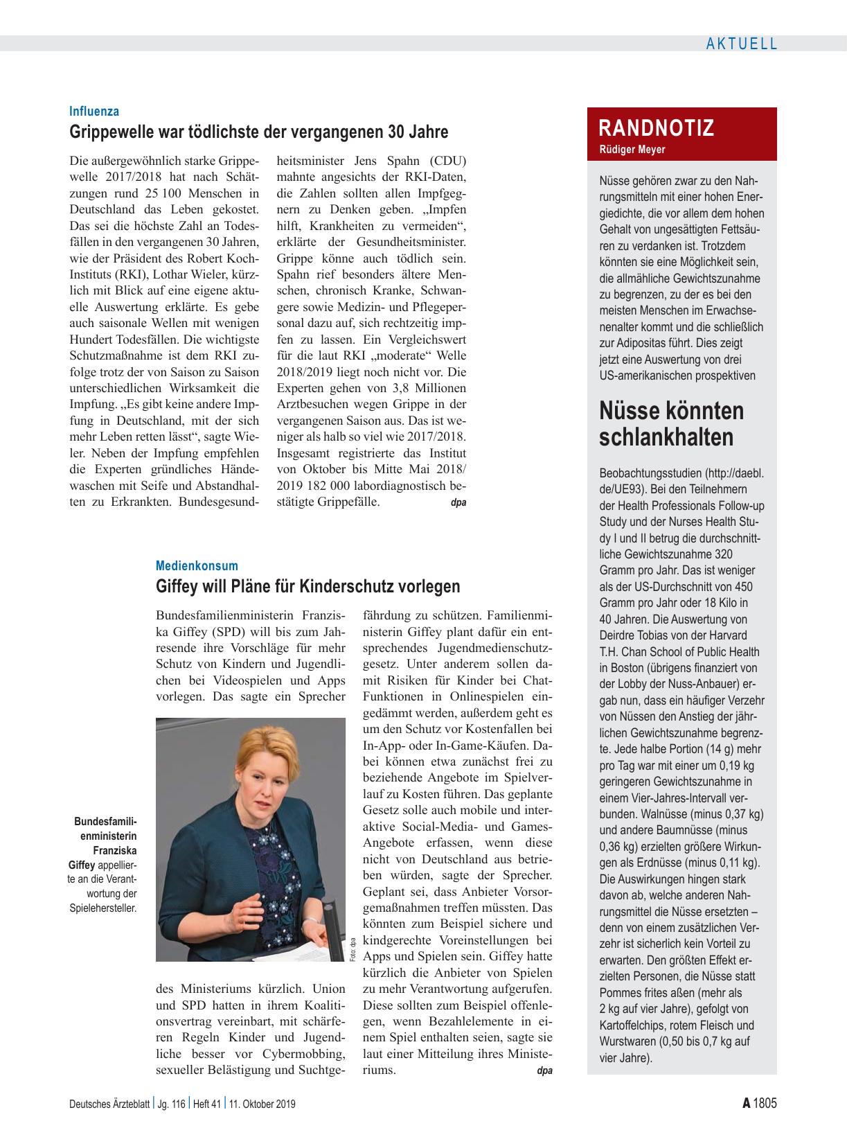 Vorschauseite 1: Randnotiz: Nüsse könnten schlankhalten
