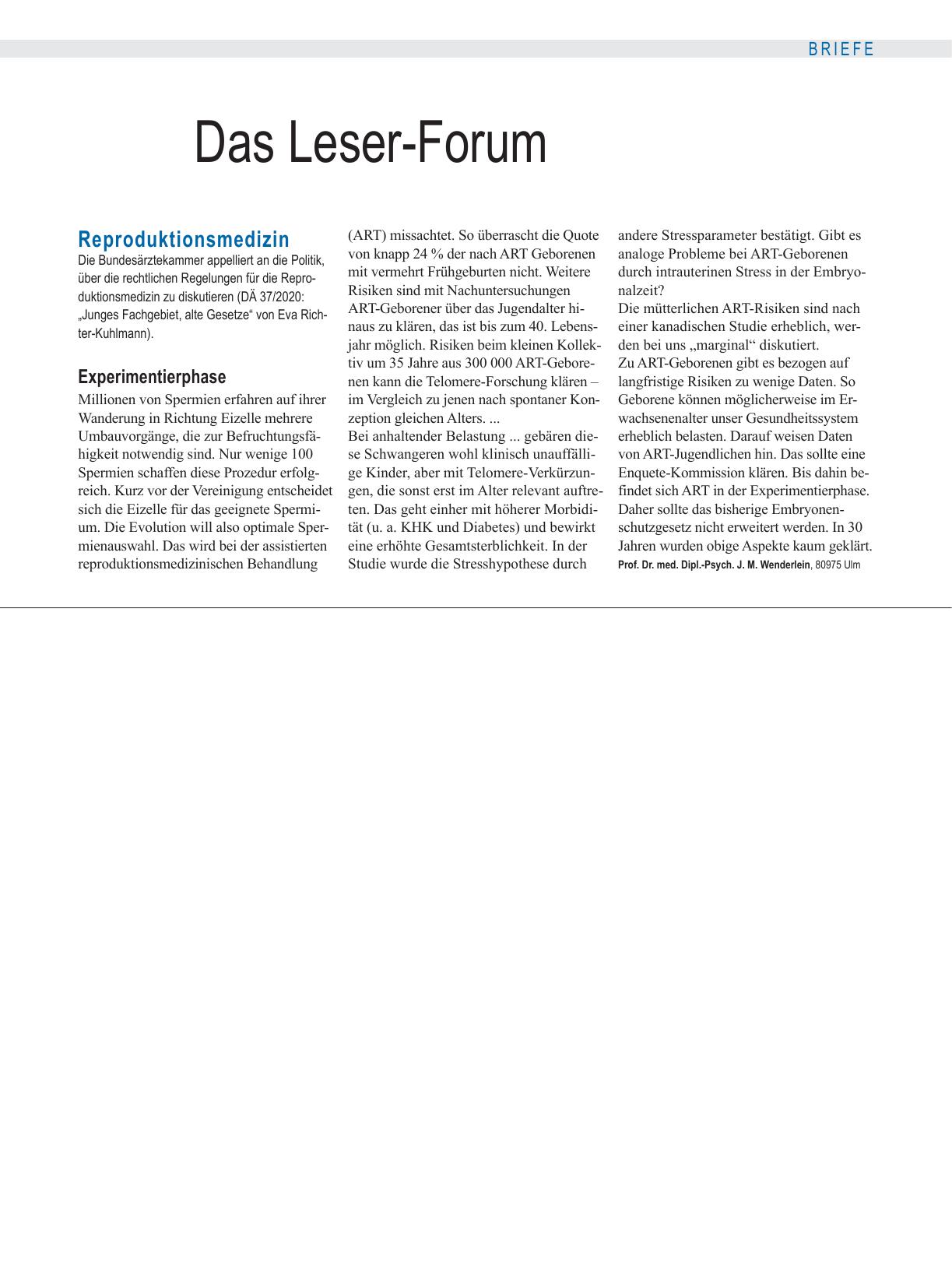 Vorschauseite 1: Reproduktionsmedizin: Experimentierphase