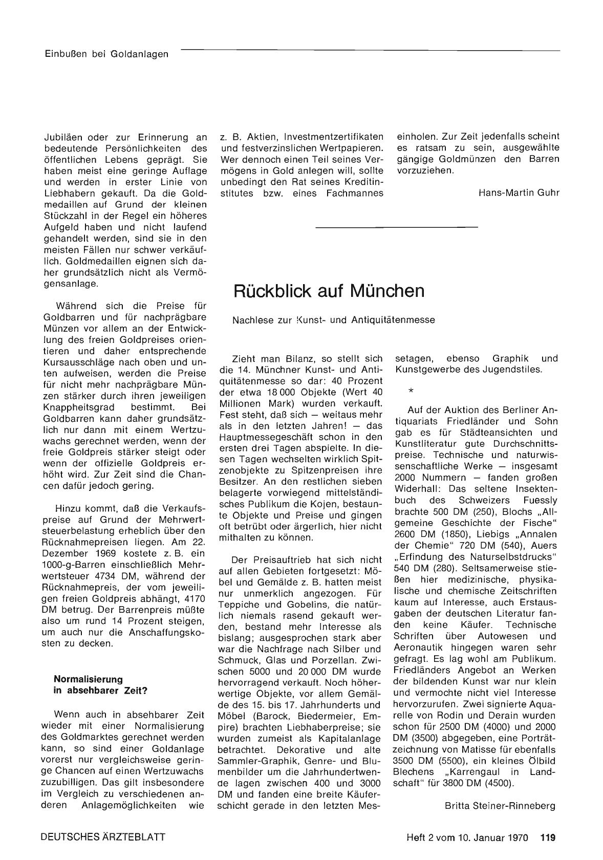 Vorschauseite 1: Rückblick auf München