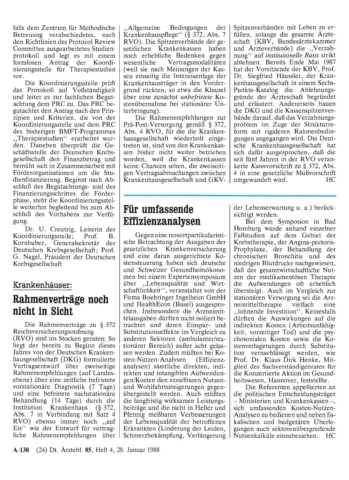 Vorschauseite 1: Krankenhäuser: Rahmenverträge noch nicht in Sicht