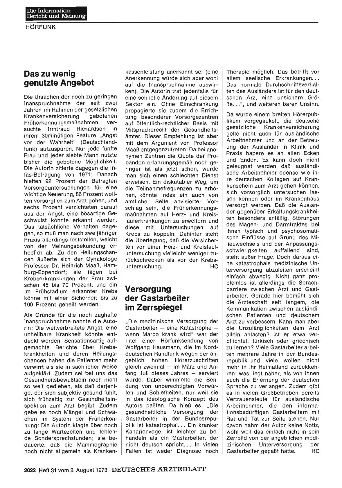 Vorschauseite 1: Das zu wenig genutzte Angebot