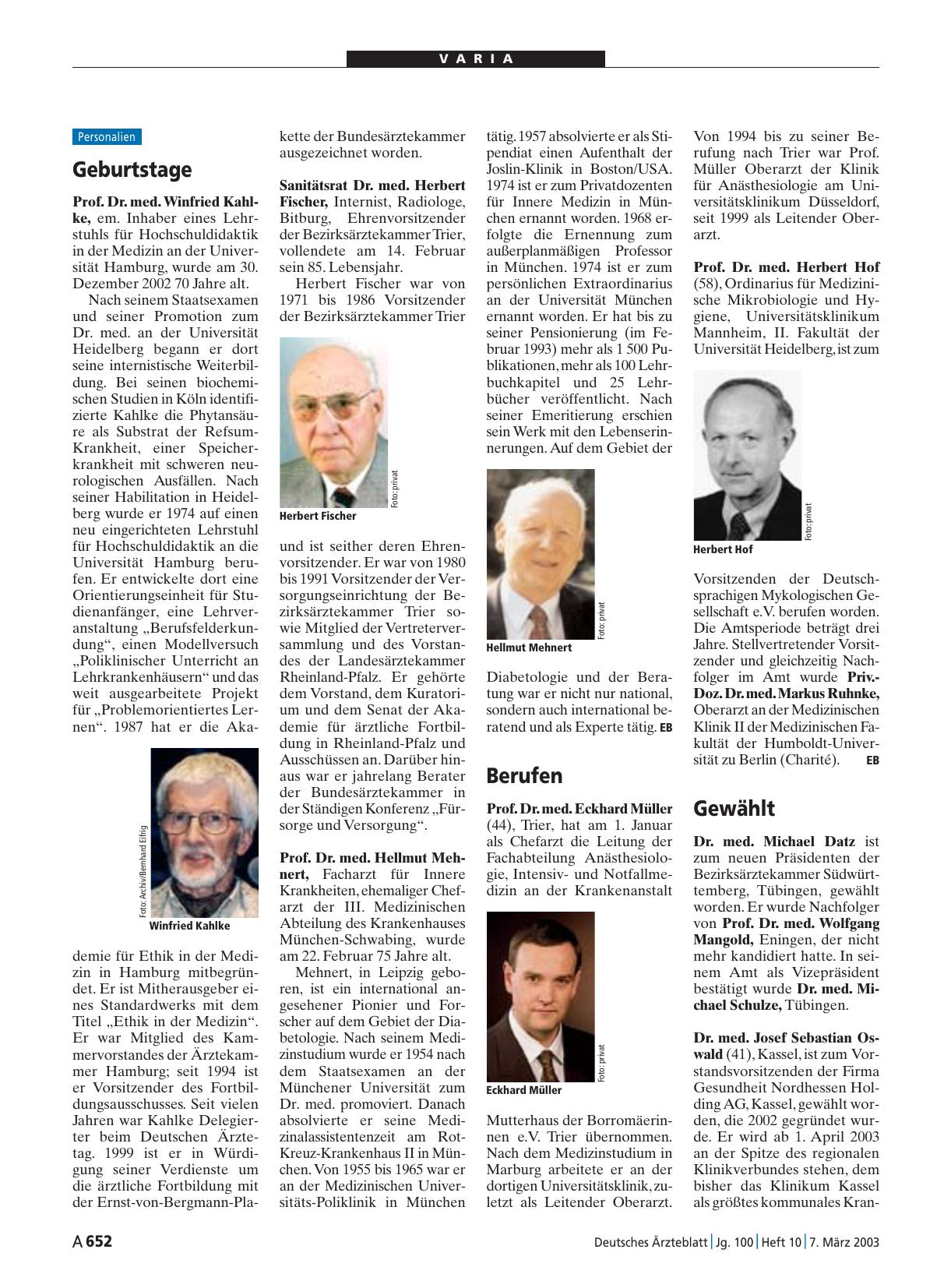 Vorschauseite 1: Geburtstage