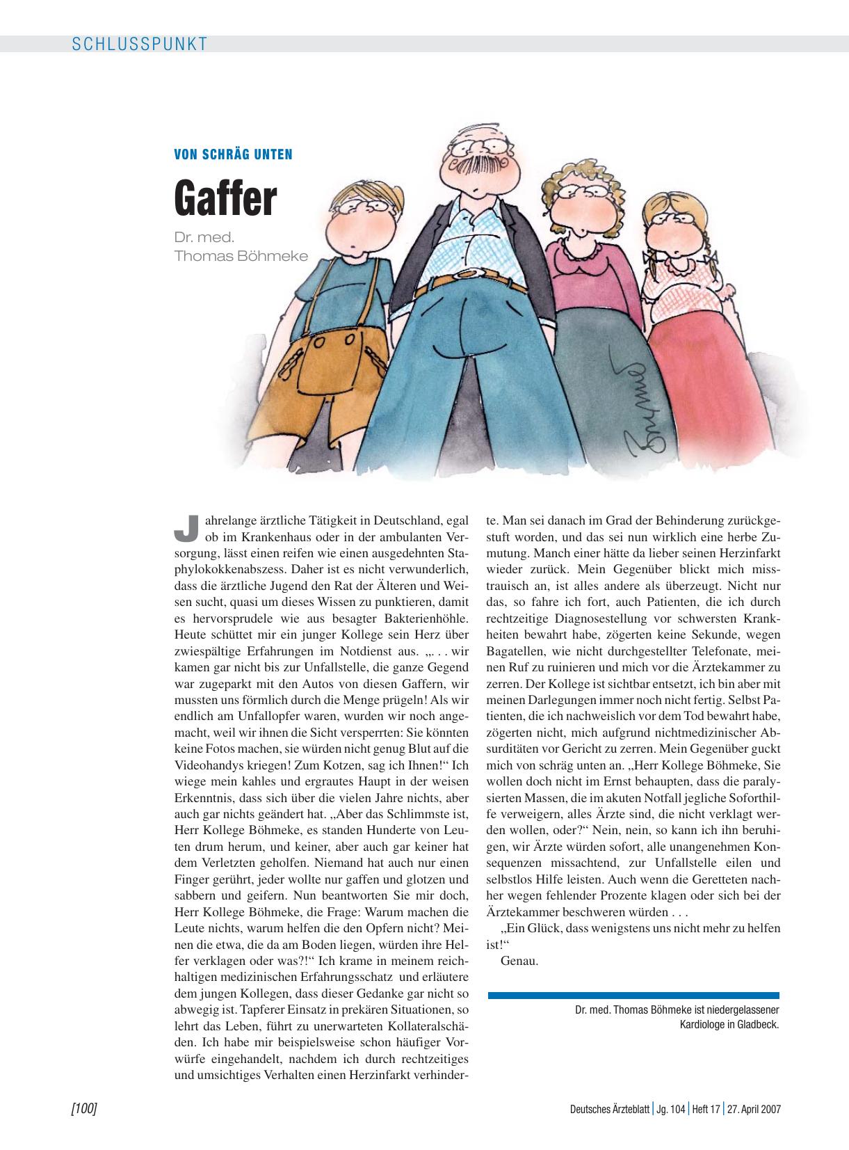 Vorschauseite 1: Von schräg unten: Gaffer
