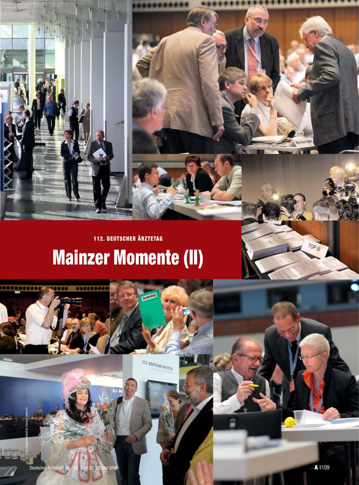 Vorschauseite 1: 112. Deutscher Ärztetag: Mainzer Momente (II)