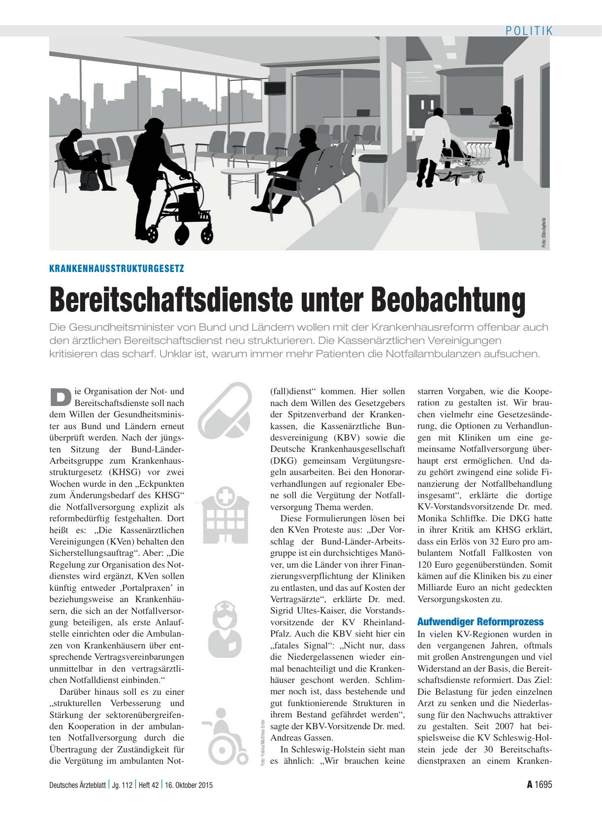 Vorschauseite 1: Krankenhausstrukturgesetz: Bereitschaftsdienste unter Beobachtung